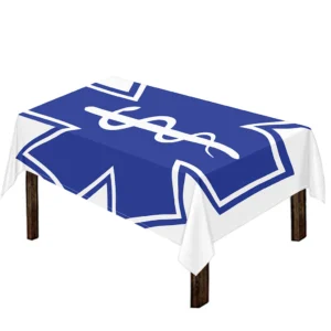 The Star Of Life Paramedic Symbol Print Tablecloth Kitchen Home Decor