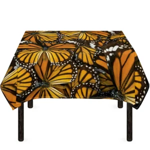 Tiger Monarch Butterfly Pattern Print Tablecloth Kitchen Home Decor