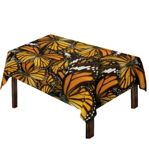 Tiger Monarch Butterfly Pattern Print Tablecloth Kitchen Home Decor