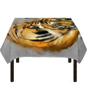 Tiger Painting Print Tablecloth Kitchen Home Decor