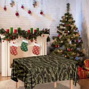Tiger Stripe Camouflage Pattern Print Tablecloth Kitchen Home Decor