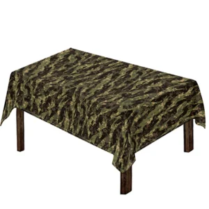Tiger Stripe Camouflage Pattern Print Tablecloth Kitchen Home Decor