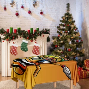 Tiki Totem Print Tablecloth Kitchen Home Decor