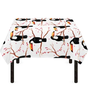 Toco Toucan Pattern Print Tablecloth Kitchen Home Decor