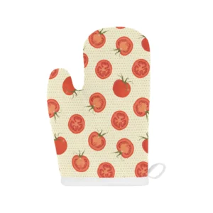 Tomato Dot Background Heat Resistant Oven Mitts Pot Holders Set