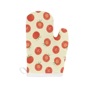 Tomato Dot Background Heat Resistant Oven Mitts Pot Holders Set