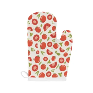 Tomato Pattern Heat Resistant Oven Mitts Pot Holders Set