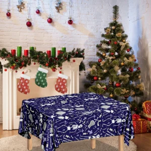 Tomb And Skeleton Pattern Print Tablecloth Kitchen Home Decor