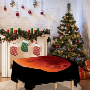 Total Lunar Eclipse Print Tablecloth Kitchen Home Decor