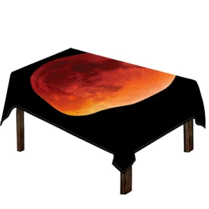 Total Lunar Eclipse Print Tablecloth Kitchen Home Decor