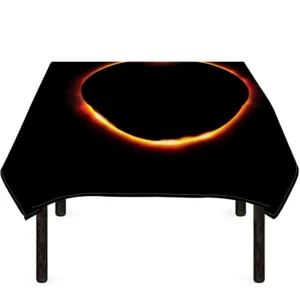 Total Solar Eclipse Print Tablecloth Kitchen Home Decor