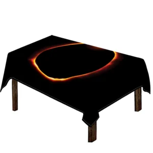Total Solar Eclipse Print Tablecloth Kitchen Home Decor