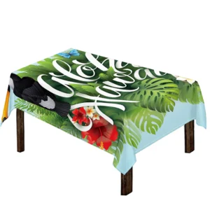 Toucan Aloha Hawaii Print Tablecloth Kitchen Home Decor