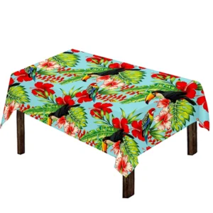 Toucan Parrot Tropical Pattern Print Tablecloth Kitchen Home Decor