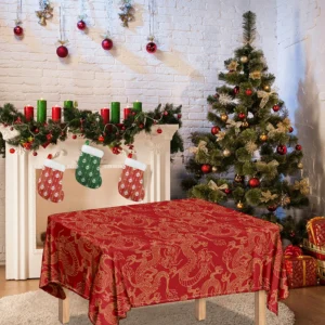 Traditional Chinese Dragon Pattern Print Tablecloth Kitchen Home Decor