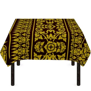 Traditional Thai Flower Pattern Print Tablecloth Kitchen Home Decor