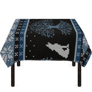 Tree Of Life And Howling Wolves Print Tablecloth Kitchen Home Decor