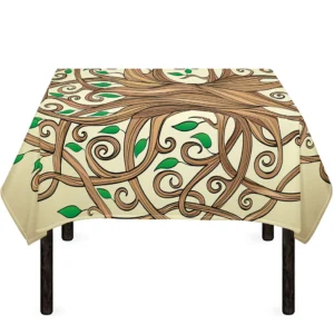 Tree Of Life Celtic Symbol Print Tablecloth Kitchen Home Decor