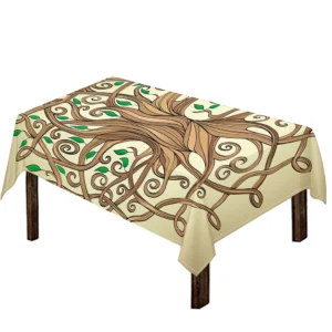 Tree Of Life Celtic Symbol Print Tablecloth Kitchen Home Decor