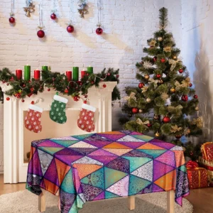 Triangle Bohemian Mandala Pattern Print Tablecloth Kitchen Home Decor