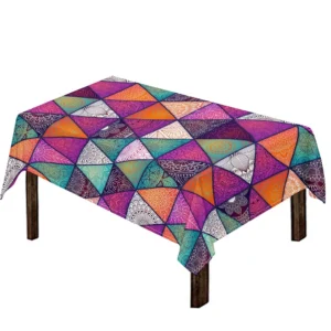 Triangle Bohemian Mandala Pattern Print Tablecloth Kitchen Home Decor