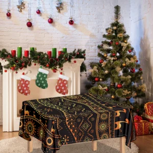 Tribal Ethnic African Pattern Print Tablecloth Kitchen Home Decor