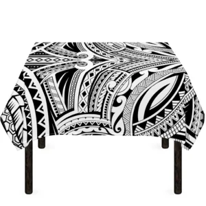 Tribal Maori Polynesian Tattoo Print Tablecloth Kitchen Home Decor