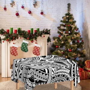 Tribal Maori Polynesian Tattoo Print Tablecloth Kitchen Home Decor