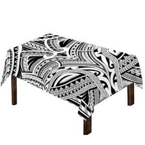 Tribal Maori Polynesian Tattoo Print Tablecloth Kitchen Home Decor