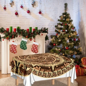 Tribal Maya Calendar Print Tablecloth Kitchen Home Decor