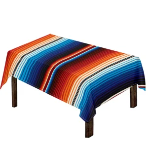 Tribal Mexican Blanket Pattern Print Tablecloth Kitchen Home Decor