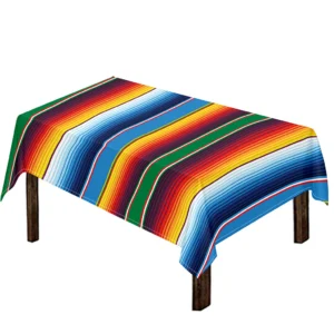 Tribal Mexican Blanket Stripe Print Tablecloth Kitchen Home Decor