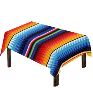 Tribal Mexican Serape Pattern Print Tablecloth Kitchen Home Decor