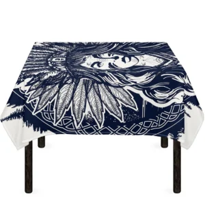 Tribal Native Indian Girl Print Tablecloth Kitchen Home Decor