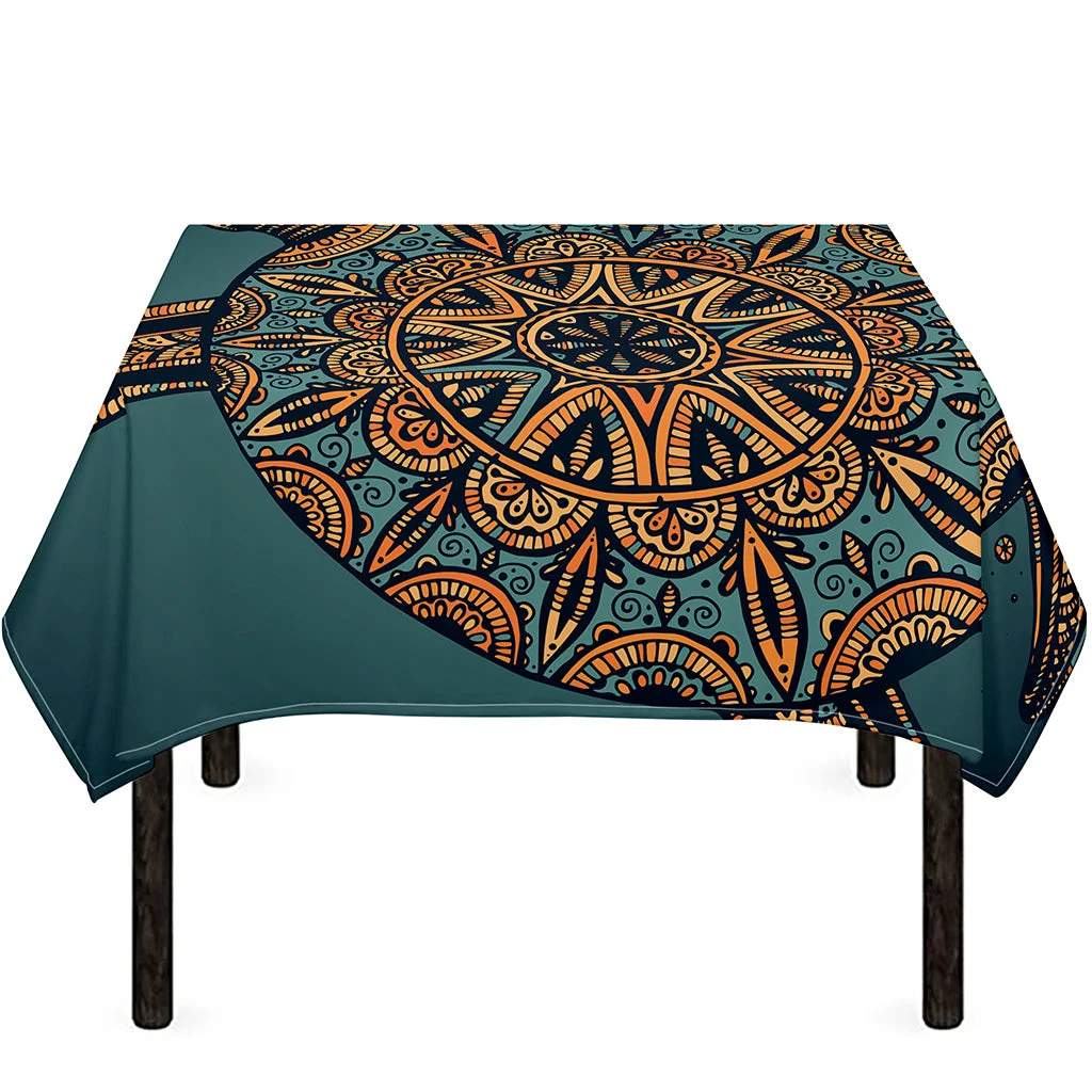 Tribal Sea Turtle Print Tablecloth Kitchen Home Decor Tribal Sea Turtle Print Tablecloth Kitchen Home Decor