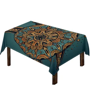 Tribal Sea Turtle Print Tablecloth Kitchen Home Decor