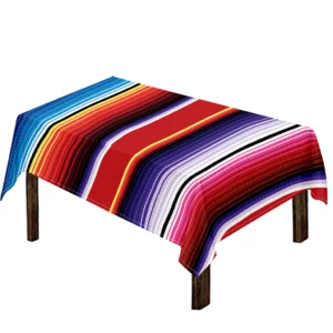 Tribal Serape Blanket Stripe Print Tablecloth Kitchen Home Decor
