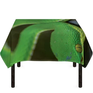 Trimeresurus Albolabris Snake Print Tablecloth Kitchen Home Decor