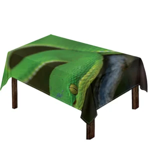 Trimeresurus Albolabris Snake Print Tablecloth Kitchen Home Decor