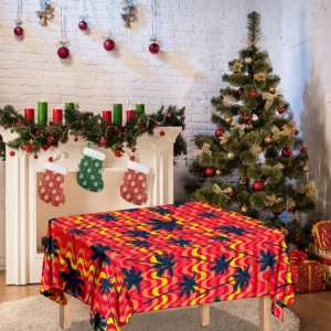Trippy Palm Tree Pattern Print Tablecloth Kitchen Home Decor