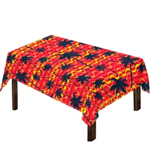 Trippy Palm Tree Pattern Print Tablecloth Kitchen Home Decor