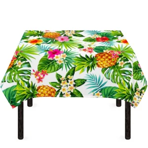 Tropical Aloha Pineapple Pattern Print Tablecloth Kitchen Home Decor