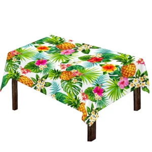 Tropical Aloha Pineapple Pattern Print Tablecloth Kitchen Home Decor