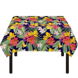 Tropical Alstroemeria Pattern Print Tablecloth Kitchen Home Decor