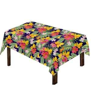Tropical Alstroemeria Pattern Print Tablecloth Kitchen Home Decor