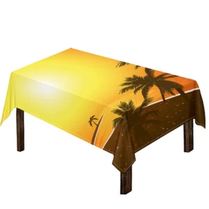 Tropical Beach Sunset Print Tablecloth Kitchen Home Decor