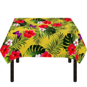 Tropical Exotic Hawaiian Pattern Print Tablecloth Kitchen Home Decor