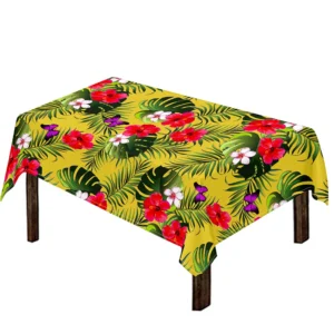Tropical Exotic Hawaiian Pattern Print Tablecloth Kitchen Home Decor