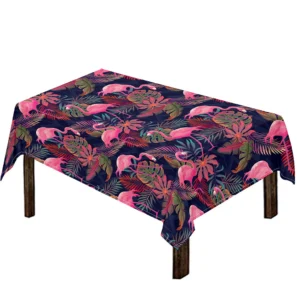 Tropical Flamingo Aloha Pattern Print Tablecloth Kitchen Home Decor