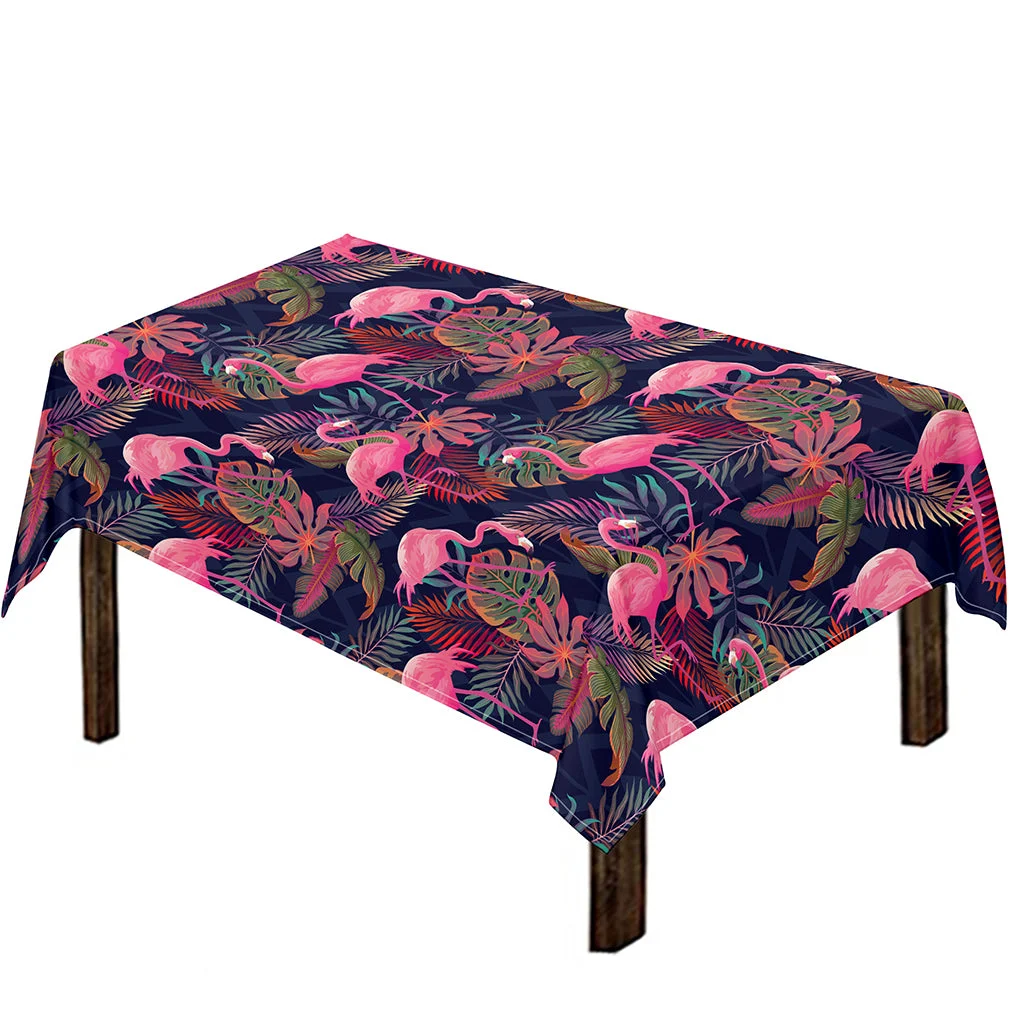 Tropical Flamingo Aloha Pattern Print Tablecloth Kitchen Home Decor Tropical Flamingo Aloha Pattern Print Tablecloth Kitchen Home Decor